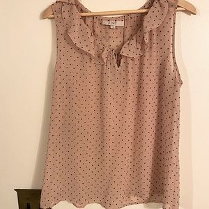 Sheer Pink Polka Dot Blouse
